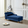 Contemporary Velvet Chaise Lounge Chair with Storage