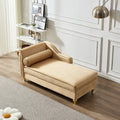 Contemporary Velvet Chaise Lounge Chair with Storage