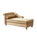 Contemporary Velvet Chaise Lounge Chair with Storage