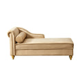 Contemporary Velvet Chaise Lounge Chair with Storage
