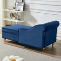 Contemporary Velvet Chaise Lounge Chair with Storage
