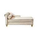 Contemporary Velvet Chaise Lounge Chair with Storage