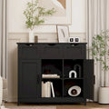 Roomfitters Morden Buffet Sideboard Cabinet with Doors and Drawers - Stylish Coffee Bar and Storage Solution