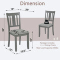 4-Piece Counter Height Dining Chair Set with Cushioned Seats