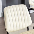 Set of 2 Retro Linen Dining Chairs with Bentwood Backs and Metal Legs