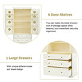 77-Inch Freestanding Tall Pantry Cabinet - Farmhouse Style Kitchen Storage