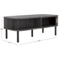 SAFAVIEH Home Tealla 2-Door Tambour Coffee Table - 43"W x 22"D x 17"H