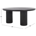 SAFAVIEH Home Mork Round Coffee Table with 3 Legs - 40" W x 40" D x 18" H