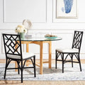 Set of 2 SAFAVIEH Maye Rattan Accent Chairs with Cushions - Dimensions: 18.5" W x 20.9" L x 35.8" H