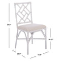 Set of 2 SAFAVIEH Maye Rattan Accent Chairs with Cushions - Dimensions: 18.5" W x 20.9" L x 35.8" H