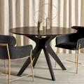 SAFAVIEH Couture Meiko 46-Inch Round Dining Table - Dimensions: 46" W x 46" D x 30" H