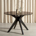 SAFAVIEH Couture Meiko 46-Inch Round Dining Table - Dimensions: 46" W x 46" D x 30" H
