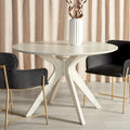 SAFAVIEH Couture Meiko 46-Inch Round Dining Table - Dimensions: 46" W x 46" D x 30" H