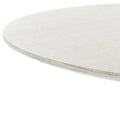 Round Dining Table with Wooden Base for Kitchen and Dining Room