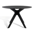 Round Dining Table with Wooden Base for Kitchen and Dining Room