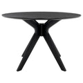 Round Dining Table with Wooden Base for Kitchen and Dining Room